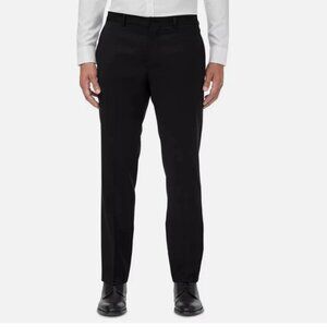 NEW $260 Armani Exchange Men's Black Modern Slim Fit Solid Suit Pants